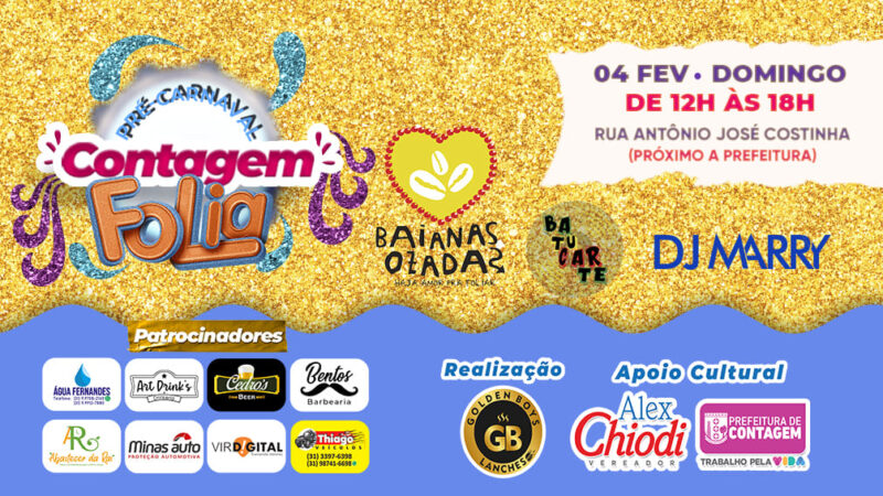 2º Contagem Folia abre Carnaval 2024 com atrações gratuitas